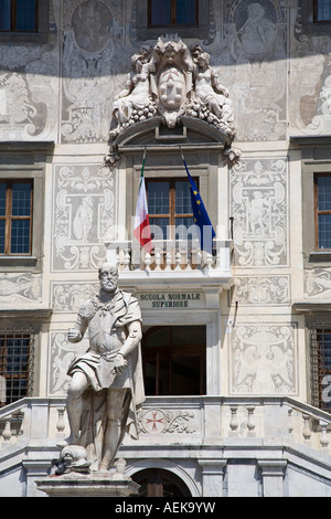 Cosimo ich de Medici Statue Palazzo della Carovana Scuola Normale Superiore Pisa Toskana Italien Stockfoto