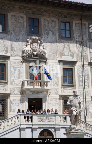 Cosimo ich de Medici Statue Palazzo della Carovana Scuola Normale Superiore Pisa Toskana Italien Stockfoto