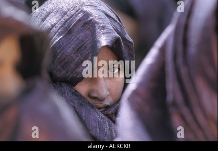 Mali Menaka in der Nähe von Gao, Frau von Tuareg Stamm Stockfoto