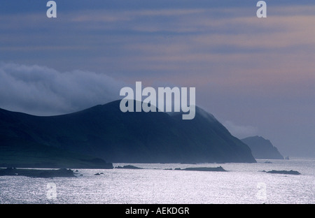 Blasket Inseln unter Grabtuch von Cloud Dingle Halbinsel County Kerry Irland Südwesten Irlands atmosphärischen wilde Landschaft Stockfoto