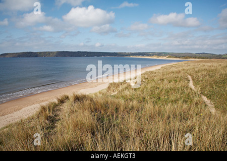 Nicholaston Höhlen Oxwich Bay Gower Halbinsel South Wales, Australia Stockfoto