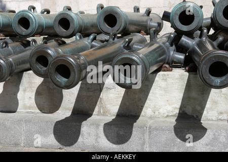 Alte Kanonen im Kreml. Moskau, Russland. Stockfoto