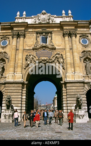 Schloss und Palast Komplex Innenhof, Castle Hill District, Budapest, Ungarn Stockfoto