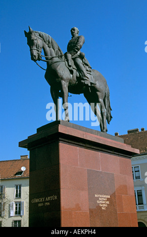 Gorgey Artur 1818 bis 1916 Statue, Castle Hill District, Budapest, Ungarn Stockfoto