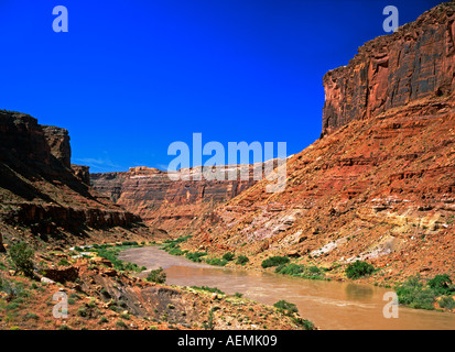 Kolorado Fluß genommen von der Kali-Straße in der Nähe von Moab Utah Stockfoto