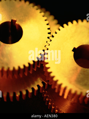 industrielle Zahnräder ineinander greifenden Stillleben Stockfoto