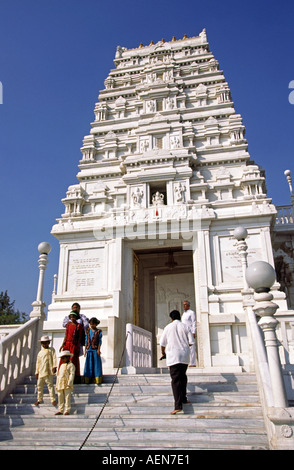 Indien Andhra Pradesh Hyderabad Birla Mandir gopuram Stockfoto
