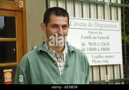 Thomas Montagne, Besitzer und Winzer. Chateau de Clapier, Mirabeau, Cotes du Luberon, Rhone, Frankreich Stockfoto