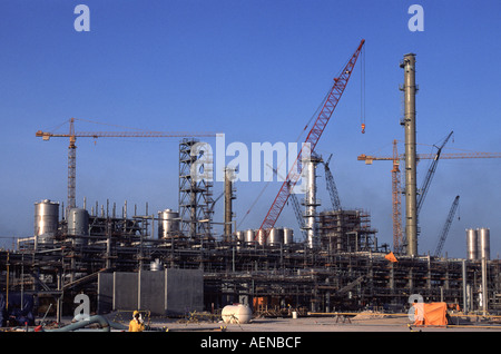 Bau von Öl oder Gas Raffinerie in arabischen Golfstaat Katar Stockfoto