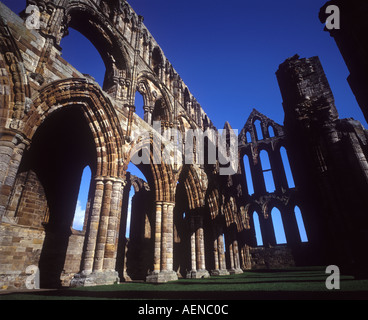Die Ruinen von Whitby Abbey AD 657 in North Yorkshire England gegründet Stockfoto