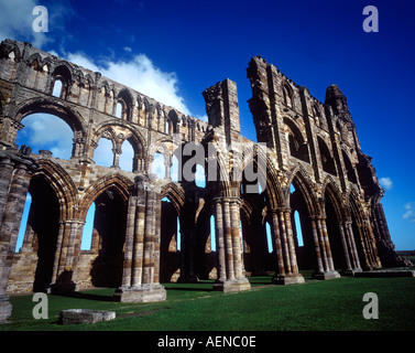 Die Ruinen von Whitby Abbey AD 657 in North Yorkshire England gegründet Stockfoto
