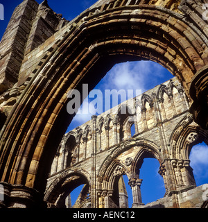 Die Ruinen von Whitby Abbey AD 657 in North Yorkshire England gegründet Stockfoto