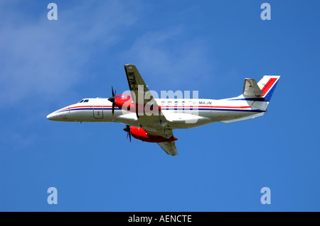 Eastern Airways BAe Jetstream 41. Abfahrt Flughafen Aberdeen Dyce. Schottland.   XAV-687 Stockfoto