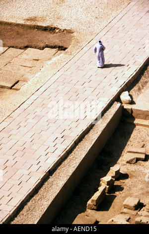 Lokalen Wanderweg in Dendara Tempel Ägyptens Stockfoto