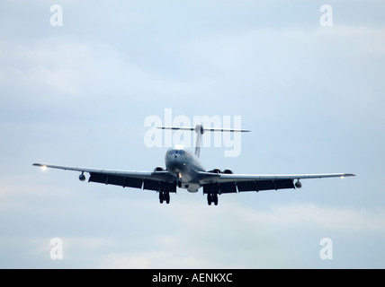 RAF VC 10 RAF Kinloss Flugplatz Schottland Morayshire nähert.  XAV-486 Stockfoto