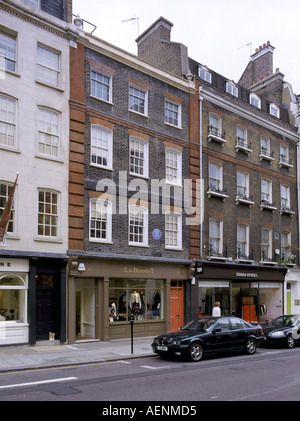 London, W1, 25, Brook Street, Händel-Haus, Museum Stockfoto