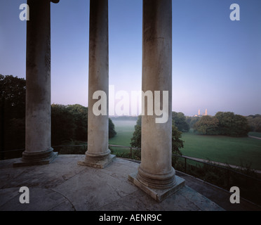 München, Englischer Garten, Blick Vom Monopteros Auf Die Stadt Stockfoto