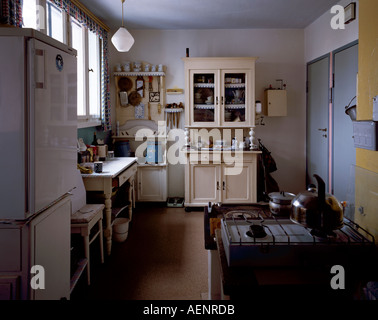 Dessau, Siedlung Törten, Küche Mit Originaleinrichtung Stockfoto