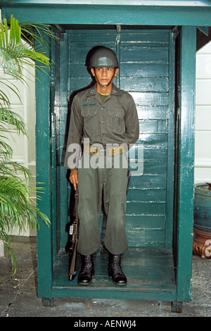 Soldat auf Wache Pflicht, Grand Palace, Bangkok, Thailand Stockfoto