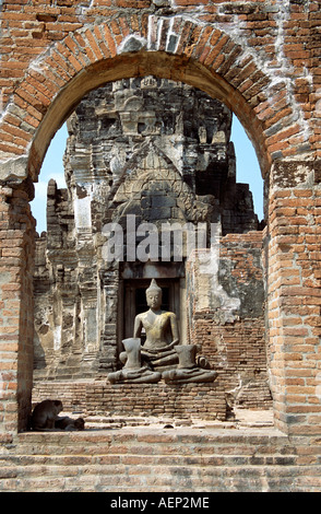 Phra Prang Sam Yot Tempel, Lopburi, Thailand Stockfoto