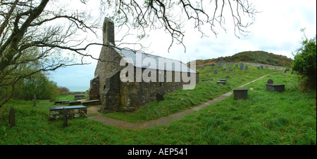 Pistyll Cefnydd Saint Beuno Kirche außen North Wales U K Lleyn Peninsula Stockfoto