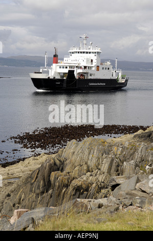 Caledonian MacBrayne Autofähre Coruisk Ankunft in Mallaig von Armadale im Himmel Westküste von Schottland Stockfoto