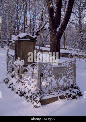 Halle, Grab von Johann Friedrich Reichardt, Komponist, 1752-1714, Winter Stockfoto