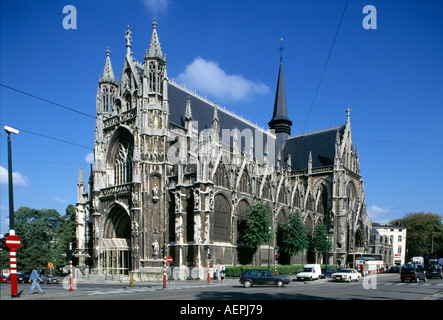 Brüssel, Notre-Dame des Victoires du Sablon, Stockfoto