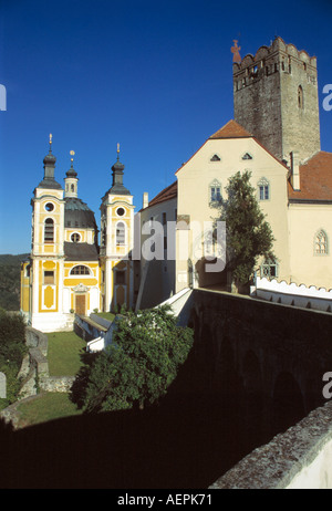 Vranov Bei Brünn, Wallfahrtskirche Mariä Geburt Und Schloss, Außenansicht Stockfoto