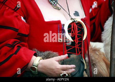 Metze bei Sealed Knot Gesellschaft englischer Bürgerkrieg Reenactment. Stockfoto