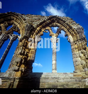 Die Ruinen von Whitby Abbey AD 657 in North Yorkshire England gegründet Stockfoto