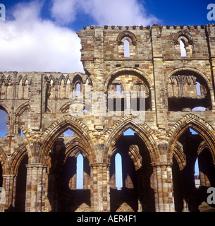 Die Ruinen von Whitby Abbey AD 657 in North Yorkshire England gegründet Stockfoto