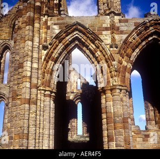 Die Ruinen von Whitby Abbey AD 657 in North Yorkshire England gegründet Stockfoto