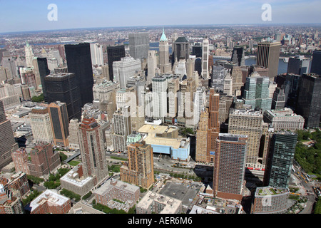 Luftaufnahme von New York City Stockfoto