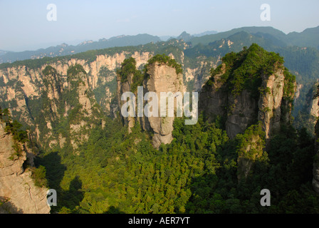Kalkstein-Rock-Formation, Ernte zum ersten chinesischen National Park in Zhangjiajie und Wulingyuan Stockfoto