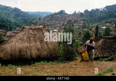 Dorf in der Nähe von Stadt von Kisangani demokratische Republik Kongo-Kongo-kinshasa Stockfoto