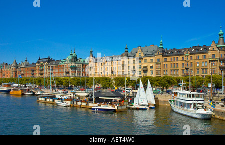 Strandvägen im Stadtteil Östermalm in Stockholm Schweden EU Stockfoto