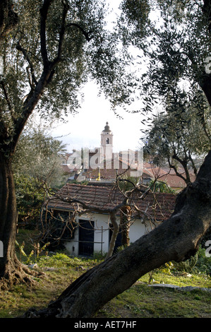 Bordighera Italien Monet lebte gearbeitet und bemalt Stockfoto