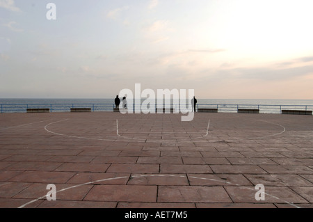 Meer bei Bordighera Italien Monet lebte gearbeitet und bemalt Stockfoto