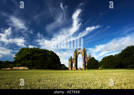 Gisborough Priorat aus dem Applegarth Guisborough Cleveland Englands Stockfoto