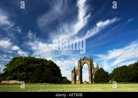 Gisborough Priorat aus dem Applegarth Guisborough Cleveland Englands Stockfoto