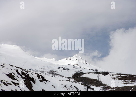 Teil des Mount Ruapehu genommen von der Ski-Hütte Stockfoto