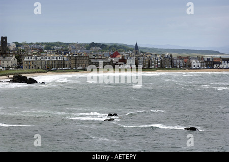 Ansicht von West Bay Beach North Berwick East Lothian, Schottland, Vereinigtes Königreich Stockfoto