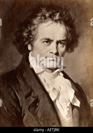 Ludwig van Beethoven. Foto einer Abbildung Stockfoto