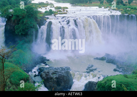 Der Blaue Nil fällt in der Nähe von Lake Tana Gondar Region Äthiopien Afrika Stockfoto