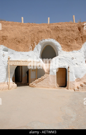 Hotel Sidi Driss in Süd-Tunesien ist traditionelle Höhlenwohnungen Unterkunft und diente bei der Herstellung von den Star-Wars-Filmen Stockfoto