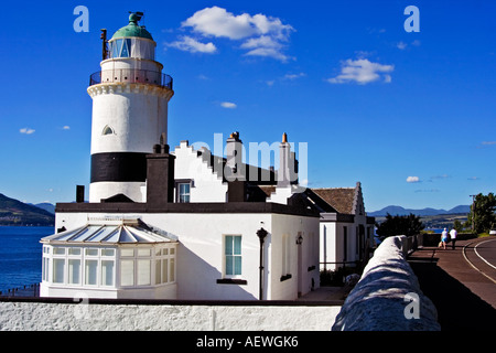 Cloch Leuchtturm in der Nähe von Gourock im Sommer auf dem Firth of Clyde, Schottland. Stockfoto