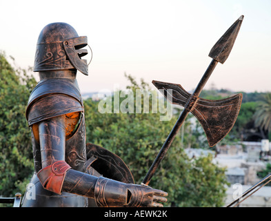 Ritter, die Bewachung des Clock Tower alte Rhodos Stadt Rhodos griechische Inseln Griechenland Hellas Stockfoto