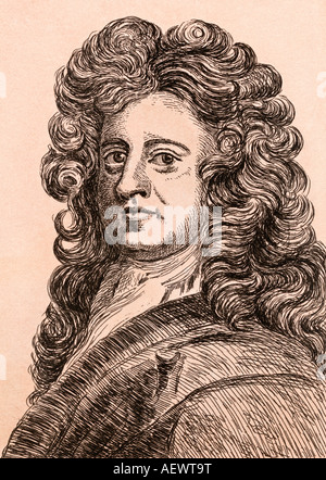 Sir Godfrey Kneller, 1. Baronet, 1646 - 1723. In Deutschland geborener Künstler, der in England arbeitete Stockfoto