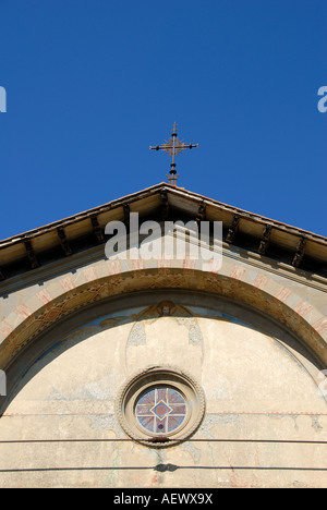 Fassade der Kirche, Radda in Chianti, Italien Stockfoto